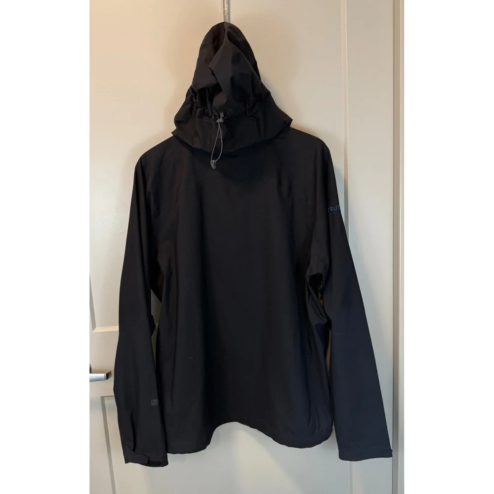 Patagonia Men's Trail Windbreaker Jacket Size L Black w/ Helmet‎ Compatible Hood